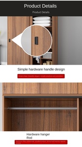 Armadio da Parete per Camera da Letto a Prezzo di Fabbrica, Design Multiuso Portatile, Larghezza 1. Armadio Guardaroba 4m con Cassetti e Ripiani - Product Image 6