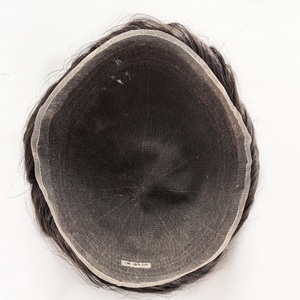 Pas cher Vente en gros Personnalisé Blanc Gris Indien Naturel Délié Système de Remplacement de Cheveux Humains Postiche Vieil Hommes Toupet <span class=keywords><strong>Perruque</strong></span> - Product Image 3