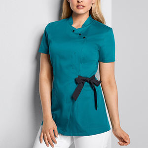 Op maat gemaakte nieuwe mode salon tuniek elastische nagel beauty <span class=keywords><strong>spa</strong></span> <span class=keywords><strong>uniform</strong></span> scrub <span class=keywords><strong>uniform</strong></span> met verstelbare kant gebreid voor dames plus size - Product Image 5