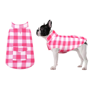 Tanpopo <b>Dog</b> Winter <b>Coat</b> Classic Plaid Fleece <b>Dog</b> Cold Weather Jacket with Pocket Windproof <b>Warm</b> Vest Pet Clothes Apparel for <b>Dog</b> - Product Image 3