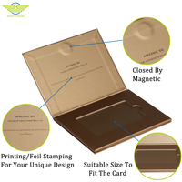 Boîte d'emballage personnalisée pour cartes de crédit et cartes de visite, écologique, avec logo, pelliculage mat, gaufrage et revêtement UV