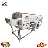 YOUBAN Industriële Borstelwasmachine Automatische Wortelgroentereiniger Cassave Gember Aardappel Wortel Was- en Schilapparatuur