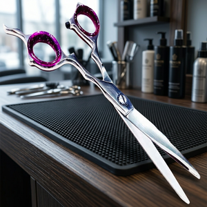 Professional Right-Handed Long Handle 6-Inch 4Cr13 Stainless Steel Razor Sharp Hair Cutting <b>Barber</b> Shears for Salon Hairdressing - Product Image 4