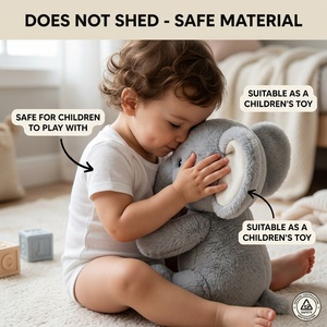 Peluche Elefante Grigio Personalizzato con Guance Rosse, Super Morbido, Imbottito in Cotone PP, Regalo di Compleanno - Product Image 5