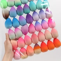 Vente directe d'usine, marque privée, éponges de maquillage vegan pour fond de teint, dégradé, sans latex, en gros