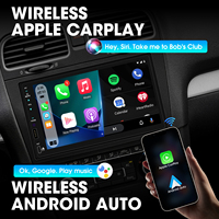 Grandnavi 2din 7 pouces Mp5, Carplay sans fil, Android Auto, écran tactile, caméra 720 AHD, caisson de basses, FM AM, Mirrorlink pour Toyota Honda