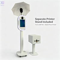 Cabina de Fotos con Pantalla Táctil de 14 Pulgadas, Resistente al Agua, Ventilador RGB, Cámara de Impresión de Autoservicio, Mini PC Integrada para Software de Fotografía
