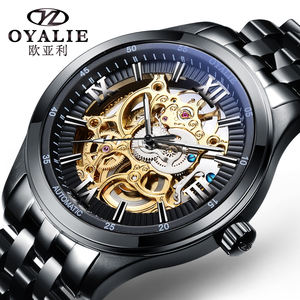 Reloj de Pulsera Automático con Logotipo Personalizado para Hombre, Diseño Esqueleto, Mecánico, con Reserva de Marcha, Venta al Por Mayor OEM - Product Image 3