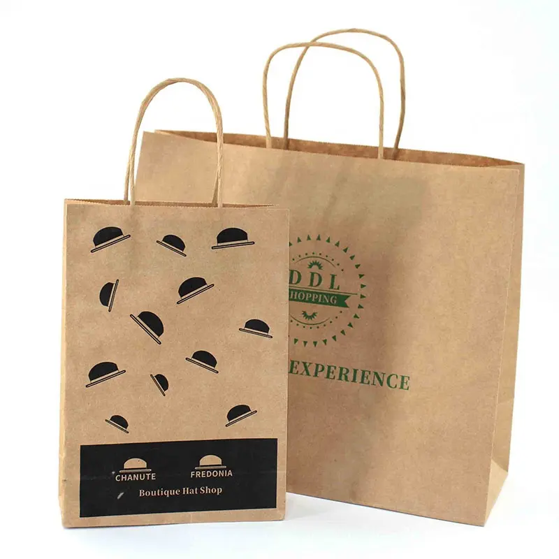 Imported Good Quality Brown Kraft Paper Bags Making Machine Zip Seal Customized Size Brown Paper Bags Khaki#1/2