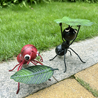 Figurine d'abeille en métal moderne, ornement créatif pour jardin, statue décorative pour pelouse, balcon, chambre, maison, extérieur, décoration paysagère