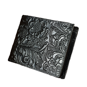 Cartera Corta Plegable para Hombre con Bloqueo RFID, Forro de Poliéster y Cuero Genuino para Uso Profesional - Product Image 3