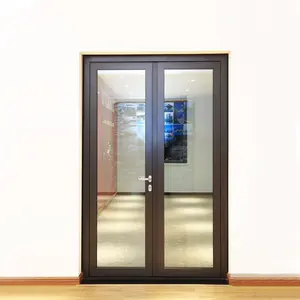 أبواب للمداخل بأفضل الأسعار بتصميمات متأرجحة من الزجاج المقسى للأماكن الخارجية من الألومنيوم إطارات أبواب ألومنيوم تجارية كلاسيكية