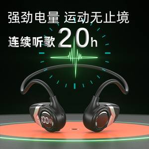 Auriculares Bluetooth de Conducción Ósea Abiertos, 20H de Reproducción, Carga Tipo C, Control Táctil, Deportes, Correr - Product Image 1