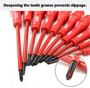 Set cacciavite magnetico ad alta resistenza con isolamento ad alta tensione-punte a testa piatta e Phillips-Set di <span class=keywords><strong>cacciaviti</strong></span> da <span class=keywords><strong>elettricista</strong></span> - Product Image 6