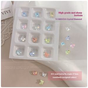 Paso Sico <span class=keywords><strong>12</strong></span>スロットK9ガラスクリスタルダイヤモンド尖ったネイルアートジュエリーセットMKネイルラインストーン衣服 - Product Image 6