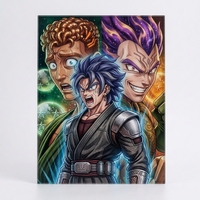 Stock más de 250 diseños 3D Lenticular Anime pinturas 30*40 cm 3D japonés Anime cambiando imágenes 3D Anime carteles para decoraciones