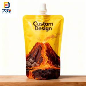 Tùy chỉnh in bao bì túi nước trái cây túi rò rỉ niêm phong Tủ đông gói jus nước giải khát đứng lên vòi uống Túi - Product Image 6