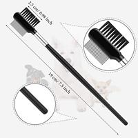 Brosse à yeux pour animaux de compagnie, peigne anti-taches, brosse de toilettage Double face pour les yeux, élimine la croûte de Mucus pour les petits chiens et chats