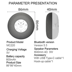Altavoz BT Portátil Mini <span class=keywords><strong>de</strong></span> 800mAh <span class=keywords><strong>de</strong></span> <span class=keywords><strong>la</strong></span> <span class=keywords><strong>Mejor</strong></span> Calidad <span class=keywords><strong>de</strong></span> Fábrica, MC-220, Máquina <span class=keywords><strong>de</strong></span> Sonido Blanco, Productos para Bebés <span class=keywords><strong>de</strong></span> <span class=keywords><strong>la</strong></span> <span class=keywords><strong>Mejor</strong></span> Calidad, Luz Nocturna ABS - Product Image 6