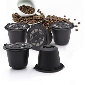 Lot de 5 tasses réutilisables avec filtre, <span class=keywords><strong>capsules</strong></span> de café en plastique, dosettes de café rechargeables pour machines <span class=keywords><strong>Nespresso</strong></span> - Product Image 1