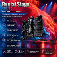 Pantalla LED Curva P2.6 P2.9 para Alquiler, Fondo de Escenario, Video Wall de Alto Contraste, Mantenimiento Frontal, Módulo Magnético, Panel Delgado