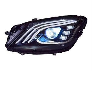 Pour Mercedes W222 (2014-2017) – Ensemble <span class=keywords><strong>de</strong></span> phares modifiés avec emblème Classe S, cadran LED et lentille <span class=keywords><strong>de</strong></span> clignotant - Product Image 5