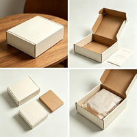 Boîte d'expédition pliable en carton ondulé avec bande adhésive personnalisée pour cosmétiques et bijoux en gros
