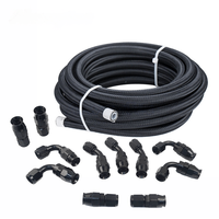 Kit de Accesorios de Manguera de Freno de Nylon AN4 AN6 AN8 AN10 E85, Tubo de Enfriador de Aceite, Acero Inoxidable, Ptfe, Reforzado Hidráulicamente