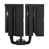 Refroidisseur de processeur COOLLEO P60T DIG BK, radiateur d'ordinateur, affichage numérique, double tour, six caloducs, refroidisseur d'air, refroidisseur de processeur LGA 115X/1200/1700/1851