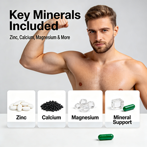 Integratore Multivitaminico Premium per Uomini con Vitamina K2, <span class=keywords><strong>D3</strong></span>, Calcio e Magnesio per Densità Ossea, Benessere della Prostata e Protezione Antiossidante - Product Image 4