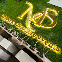 Lettres en relief personnalisées rétroéclairées par LED, en acrylique 3D, pour enseigne publicitaire extérieure de salon de beauté
