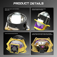 Phare à lentille bi-projecteur LED universel haut de gamme de 3 pouces avec haute puissance pour voitures, design le plus récent