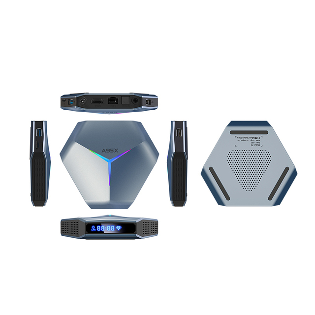 Em Android Smart A95XF4 TV 10.0 iptv Box  S905X4 AV1 Display 4G64G RAM+RAOM Support 2.4/5G WIFI Smart box