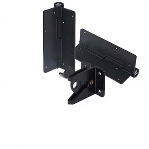 Charnière de portail auto-fermante OOROOM, design moderne populaire, en aluminium noir de 3 mm d'épaisseur, installation facile pour portails et clôtures métalliques - Product Image 3