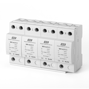 WRDZ-Protector de rayos de CA, dispositivo protector contra sobretensiones de CA, clase I, <span class=keywords><strong>Ln</strong></span>, 25kA, 25kA, 275V/385V IEC 61643 - Product Image 1