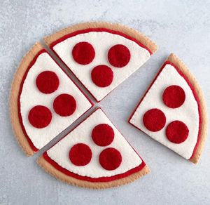 <span class=keywords><strong>Pizza</strong></span> de fieltro Juguetes de fieltro Pretender Sandwich Comida Juguete Fieltro <span class=keywords><strong>pepperoni</strong></span> Rodajas de <span class=keywords><strong>pizza</strong></span> - Product Image 2