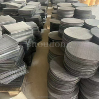 Kain Kawat Hitam Persegi 40 60 80 Mesh, Saringan Kawat Baja Karbon, Disc Filter, Ekstruder Plastik, Saringan Baja