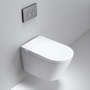 High Quality <b>Bathroom</b> Ceramic Smart Toilet Remote Control P-trap S-trap Heated Seat Dual-Flush Automatic Bidet Color Black/White - Product Image 4