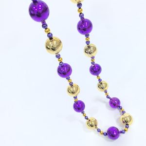 Collier de perles géantes en plastique de 54 pouces pour le Mardi Gras de la Nouvelle-<span class=keywords><strong>Orléans</strong></span>, accessoire festif pour défilé, cadeau pour fête à thème Mardi Gras - Product Image 3