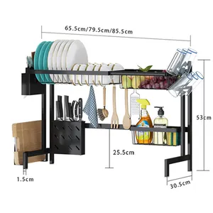 Customizáveis de Secagem de Aço Inoxidável Pratos de Armazenamento Titulares Racks Cozinha, Carrinho de cozinha Rack