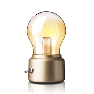 NUEVA Lámpara LED de Noche Recargable USB 2026, Estilo Vintage Creativo, Mini Lámpara de Escritorio Portátil para Decoración de Mesita de Noche, Hogar y Cafetería - Product Image 3