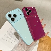 Coque en acrylique couleur bonbon tendance pour iPhone 18 17 16 15 Pro Max avec grande fenêtre pour appareil photo, antichoc et brillante