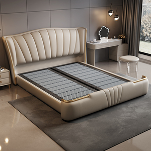 Oferta Especial <span class=keywords><strong>Camas</strong></span> Populares de Cuero Suave Tamaño King, Queen y Doble, Juego de <span class=keywords><strong>Muebles</strong></span> de Lujo Modernos para Dormitorio, Hogar y Hotel - Product Image 5
