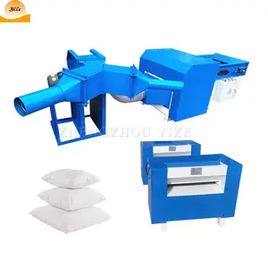 Automatic polyester fiber opening machine wast cotton fiber yarn wool opener foam pillow filling cushion stuffing machine