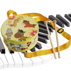 Crossbody strap <b>drum</b> 6 Inch Wooden Snare <b>Drum</b>, Cartoon Print Orff Children Percussion Instrument Custom Logo Available - Product Image 3