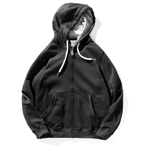 Fabricant de sweats à capuche zippés en molleton épais pour hommes, avec logo personnalisé OEM ODM, coupe ample, décontracté, prix de gros direct usine - Product Image 1