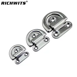 Mirror Polished boat accessories Lashing D Ring Tie Down Marine 316 Stainless Steel Folding Pad Eye