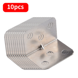 Stainless Steel L-Shaped Corner Bracket 90 Degree Right Angle Shelf Support Furniture Connector 10Pcs Durable Fixing Brackets - Product Image 1