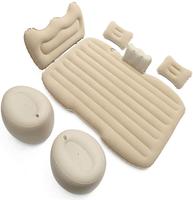 Matelas Gonflable Voiture Siège Arrière, Lit de Voyage et de Camping, Coussin Portable avec Pompe et 2 Oreillers pour SUV, Camionnette, Monospace