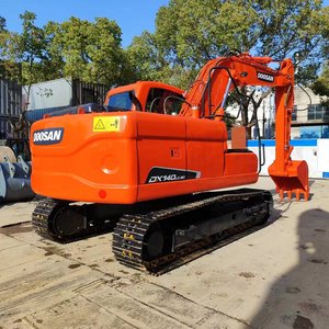 Mini-excavatrice sur chenilles DOOSAN DX140lc d'occasion, 14 tonnes, moteur d'origine, faible nombre d'heures de fonctionnement, petite pelle hydraulique pour travaux forestiers - Product Image 3